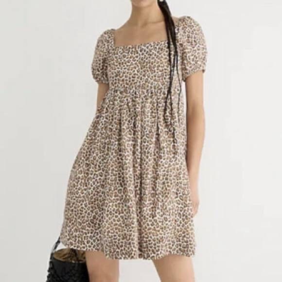 J. Crew Dresses & Skirts - J CREW Leopard Print Linen Dress A0615